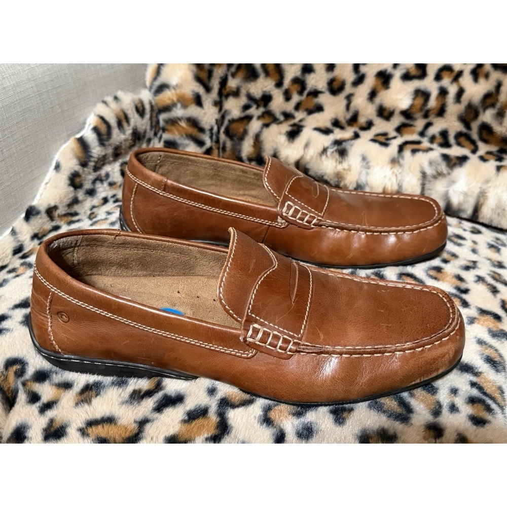 Rockport Shoes Mens 11.5 Brown Leather Penny Loafer Dress Slip On K57436 - Picture 3 of 9